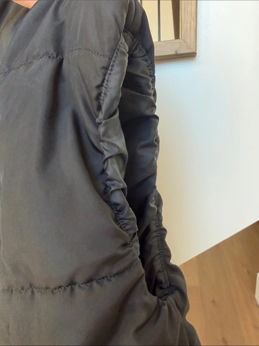 Nike Black Quilted Puffer Vest with White Swoosh